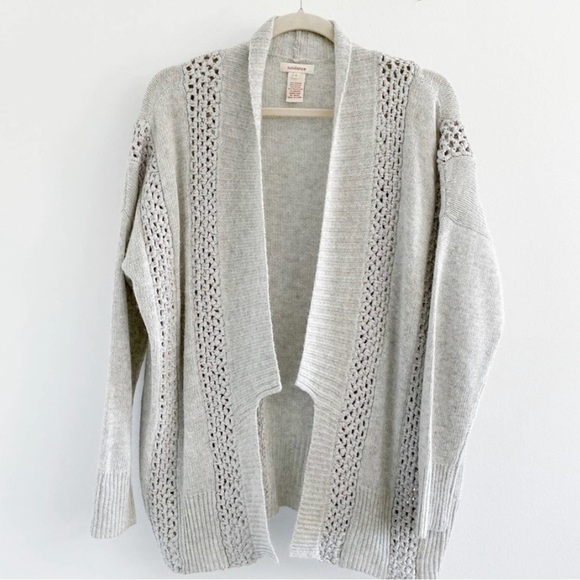 Sundance Sweaters - Sundance | Light Gray Open Front Knit Cardigan
